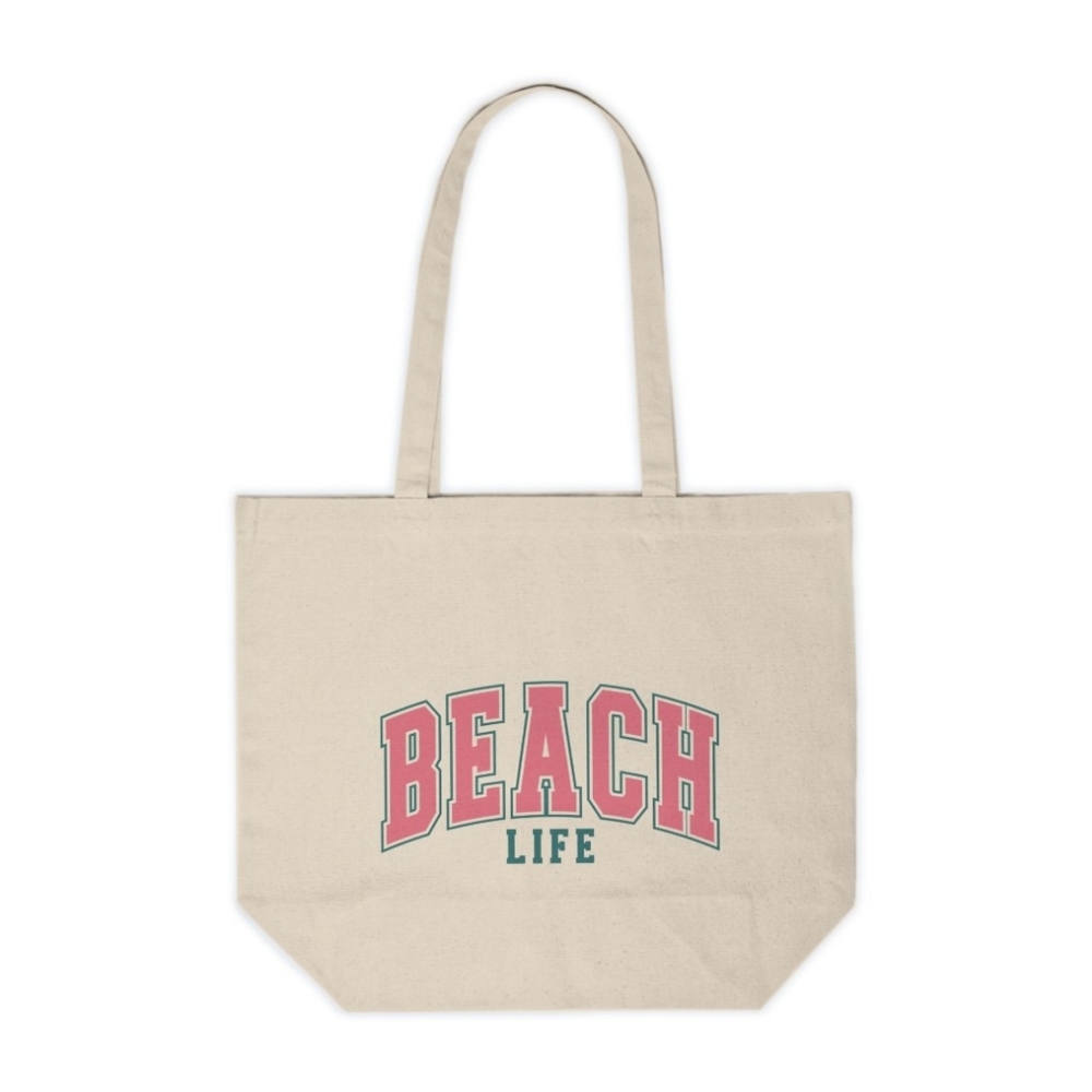 Beach Life Custom Canvas Tote Bag